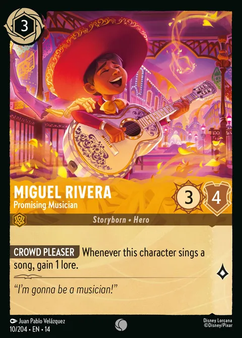 Miguel Rivera — Promising Musician Disney Lorcana card
