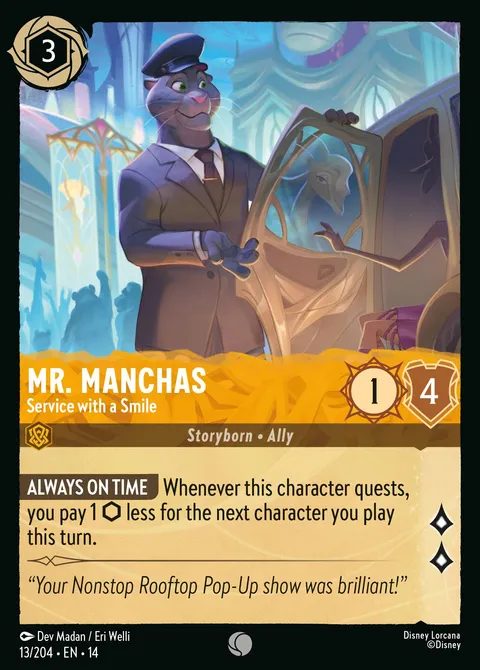 Mr. Manchas — Service with a Smile Disney Lorcana card