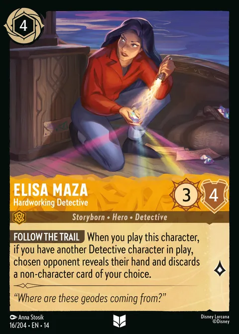 Elisa Maza — Hardworking Detective Disney Lorcana card