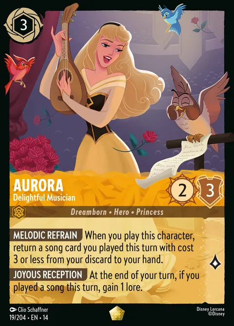 Aurora — Delightful Musician Disney Lorcana card