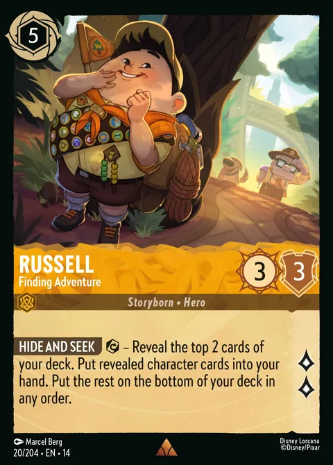 Russell — Finding Adventure Disney Lorcana card