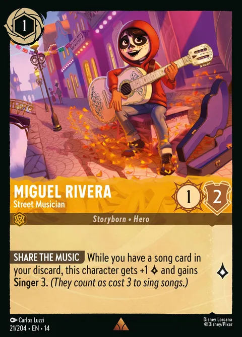 Miguel Rivera — Street Musician Disney Lorcana card