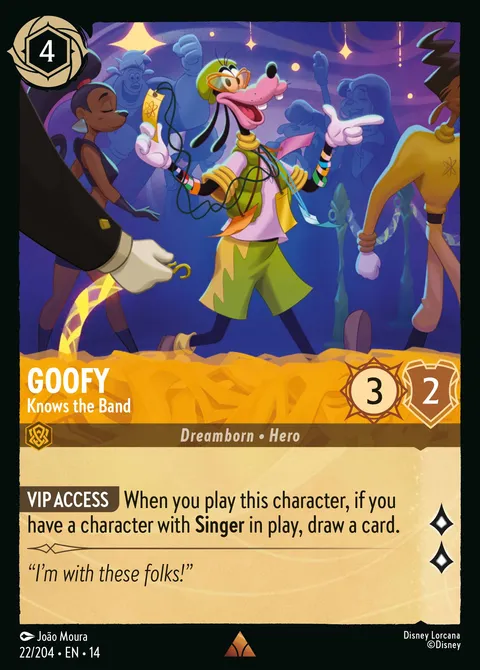 Goofy — Knows the Band Disney Lorcana card