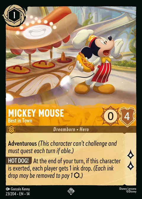 Mickey Mouse — Best in Town Disney Lorcana card