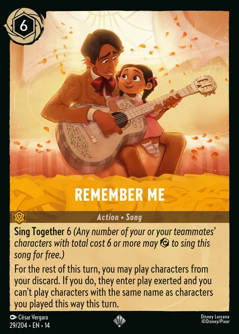 Remember Me Disney Lorcana card