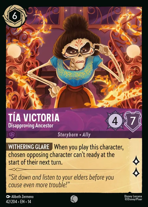 Tía Victoria — Disapproving Ancestor Disney Lorcana card
