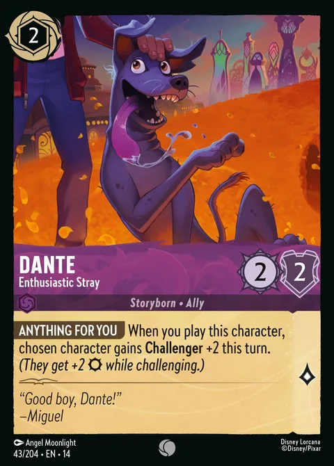 Dante — Enthusiastic Stray Disney Lorcana card