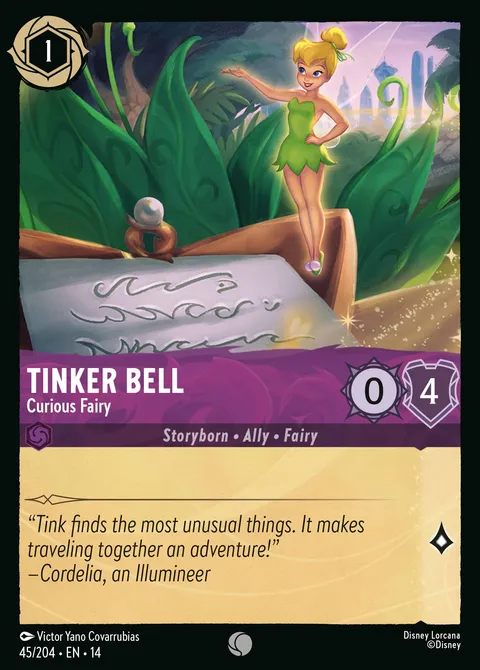 Tinker Bell — Curious Fairy Disney Lorcana card