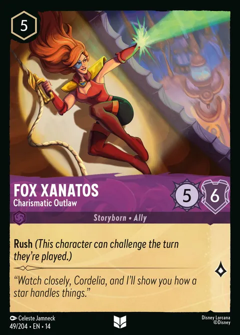 Fox Xanatos — Charismatic Outlaw Disney Lorcana card