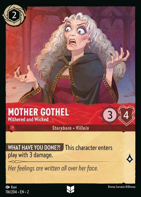 Mother Gothel — Withered and Wicked Disney Lorcana card
