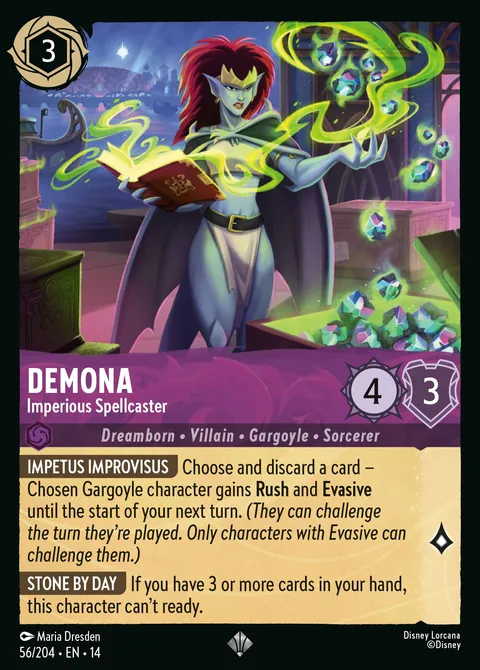 Demona — Imperious Spellcaster Disney Lorcana card