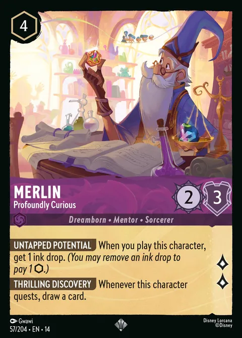 Merlin — Profoundly Curious Disney Lorcana card