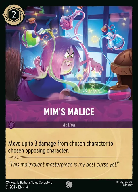 Mim's Malice Disney Lorcana card