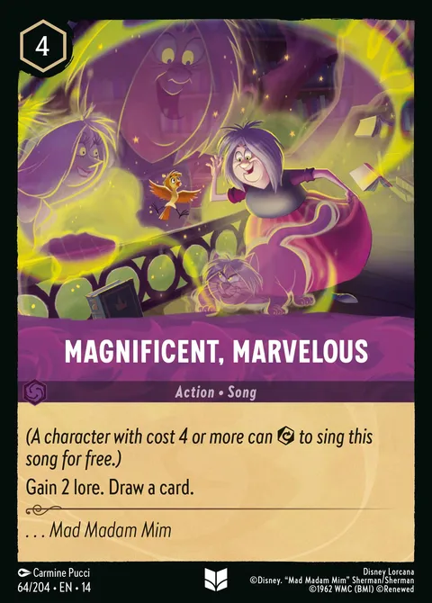 Magnificent, Marvelous Disney Lorcana card