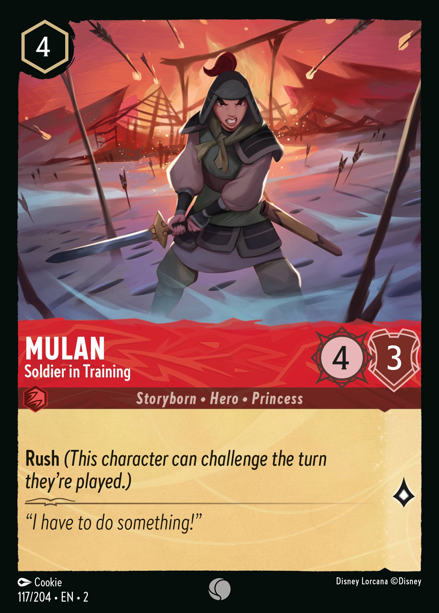 Mulan — Soldier in Training Disney Lorcana card