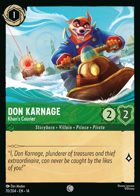 Don Karnage — Khan's Courier Disney Lorcana card
