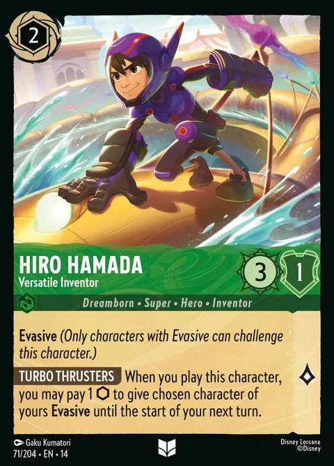 Hiro Hamada — Versatile Inventor Disney Lorcana card