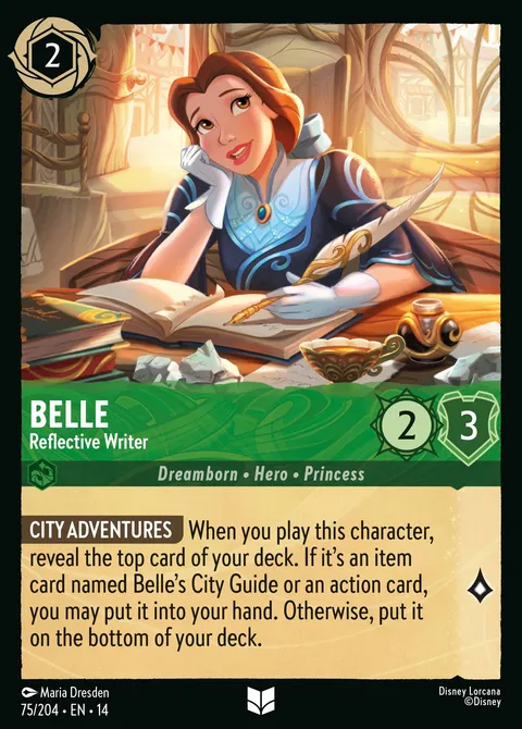 Belle — Reflective Writer Disney Lorcana card