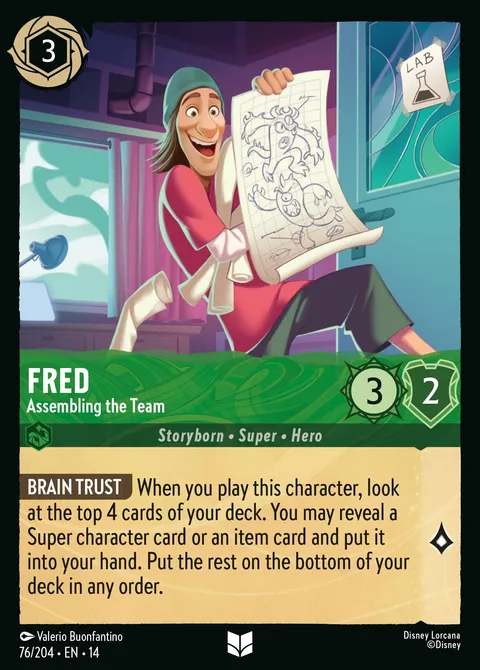 Fred — Assembling the Team Disney Lorcana card
