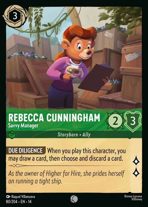 Rebecca Cunningham — Savvy Manager Disney Lorcana card