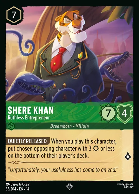Shere Khan — Ruthless Entrepreneur Disney Lorcana card