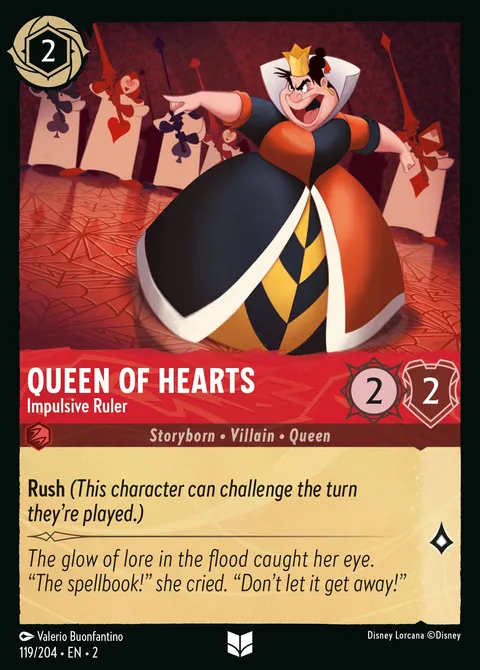 Queen of Hearts — Impulsive Ruler Disney Lorcana card