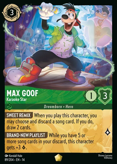 Max Goof — Karaoke Star Disney Lorcana card