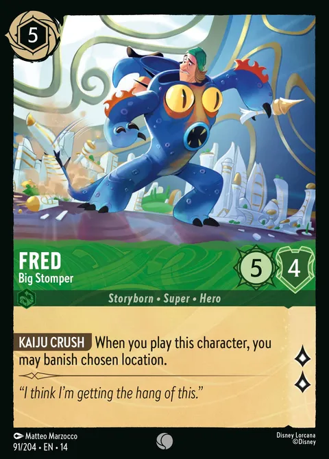 Fred — Big Stomper Disney Lorcana card
