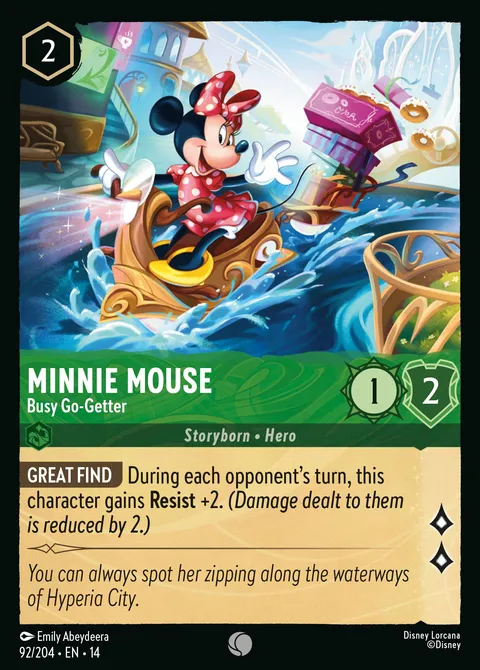 Minnie Mouse — Busy Go-Getter Disney Lorcana card
