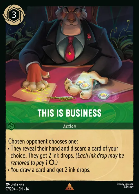 This Is Business Disney Lorcana card