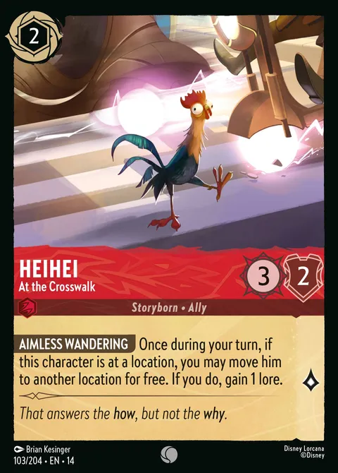 Heihei — At the Crosswalk Disney Lorcana card