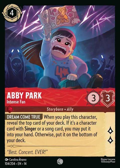 Abby Park — Intense Fan Disney Lorcana card