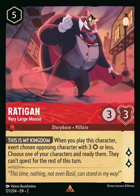 Ratigan — Very Large Mouse Disney Lorcana card