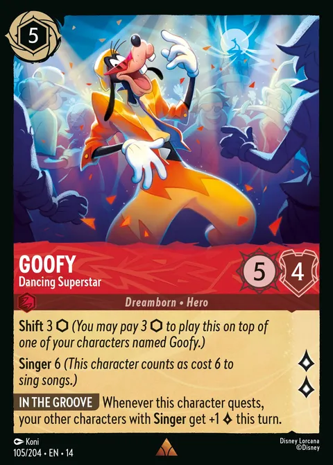 Goofy — Dancing Superstar Disney Lorcana card