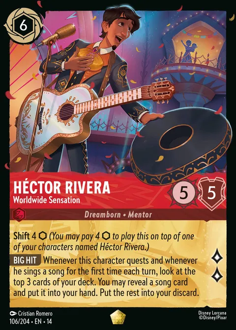 Héctor Rivera — Worldwide Sensation Disney Lorcana card
