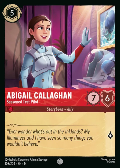 Abigail Callaghan — Seasoned Test Pilot Disney Lorcana card