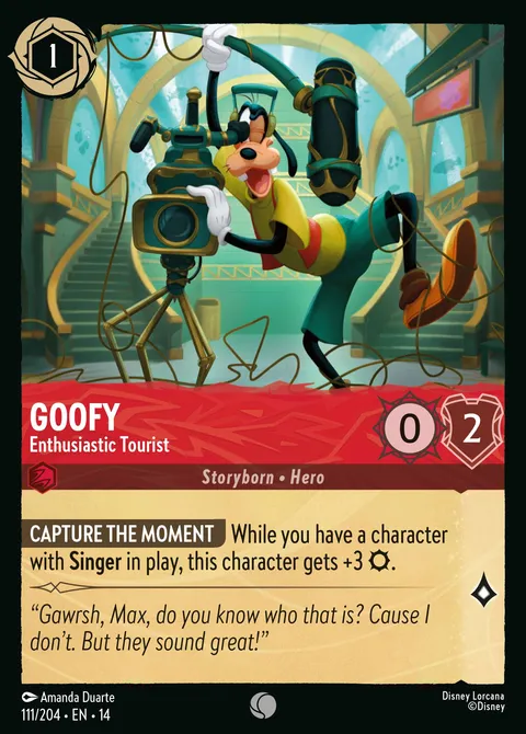 Goofy — Enthusiastic Tourist Disney Lorcana card