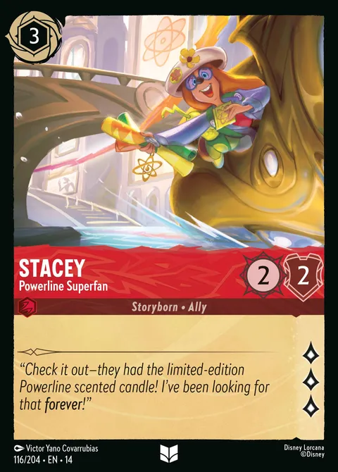 Stacey — Powerline Superfan Disney Lorcana card