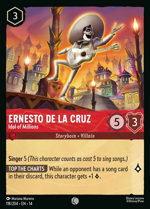Ernesto de la Cruz — Idol of Millions Disney Lorcana card