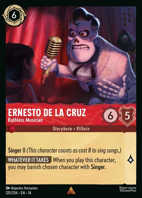 Ernesto de la Cruz — Ruthless Musician Disney Lorcana card