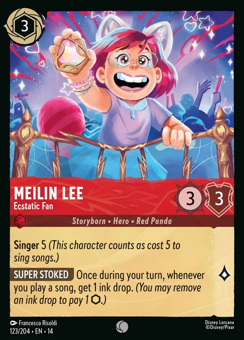 Meilin Lee — Ecstatic Fan Disney Lorcana card