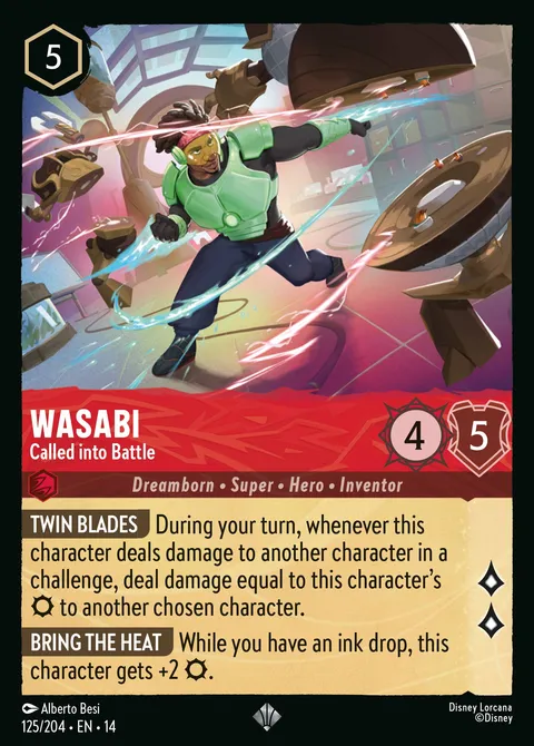 Wasabi — Called into Battle Disney Lorcana card