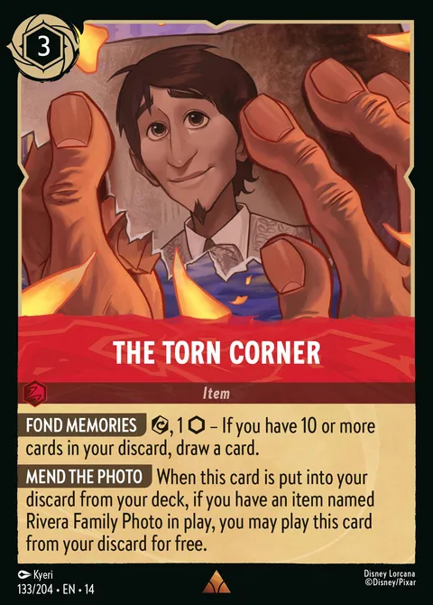 The Torn Corner Disney Lorcana card