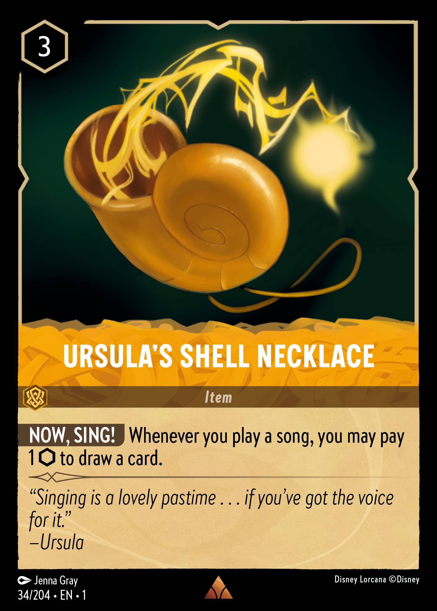 Ursula’s Shell Necklace Disney Lorcana card