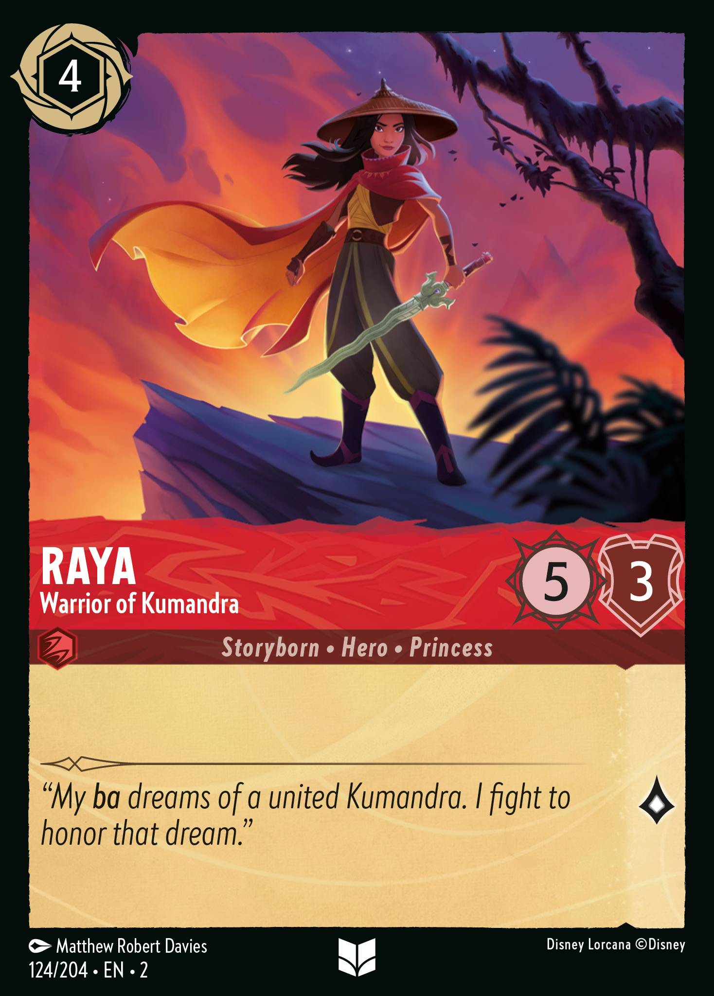 Raya — Warrior of Kumandra Disney Lorcana card