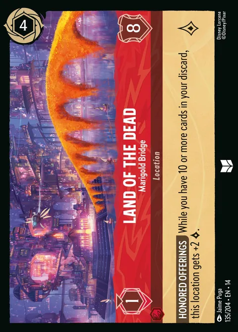 Land of the Dead — Marigold Bridge Disney Lorcana card