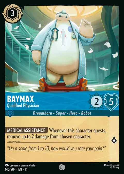 Baymax — Qualified Physician Disney Lorcana card
