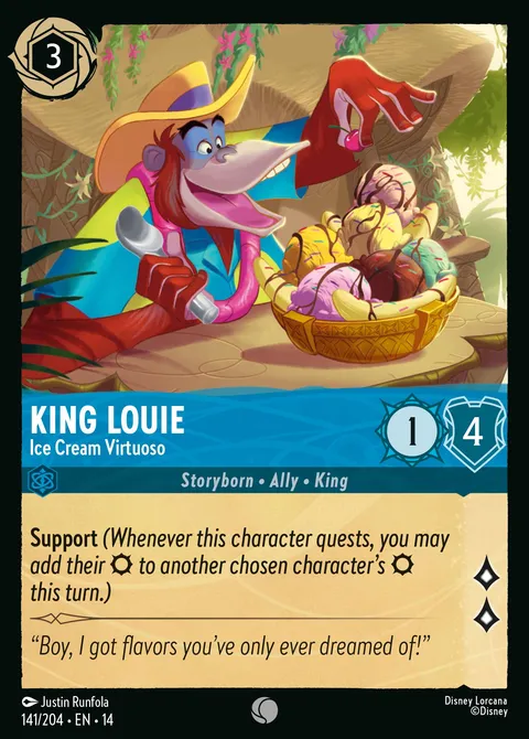 King Louie — Ice Cream Virtuoso Disney Lorcana card