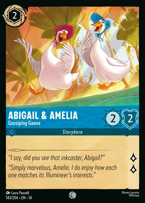 Abigail & Amelia — Gossiping Geese Disney Lorcana card