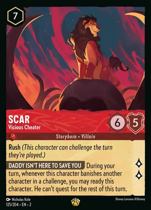 Scar — Vicious Cheater Disney Lorcana card